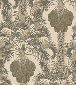 Hollywood Palm Wallpaper by Cole & Son Silver/Charcoal