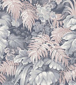 Royal Fernery Wallpaper by Cole & Son Slate Blue/Blush Pink