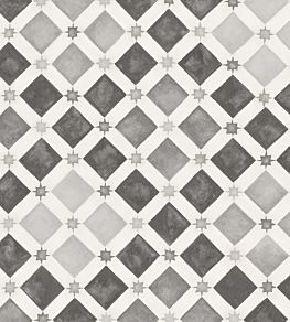 Zellige Wallpaper by Cole & Son Soot/Snow