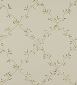 Leaf Trellis Wallpaper by Colefax and Fowler Pale Green