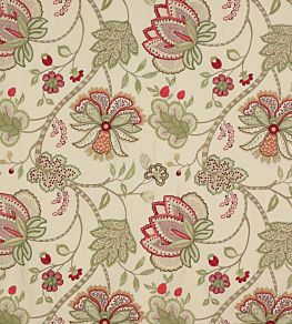Baptista Silk Fabric by Colefax and Fowler Pink/Green