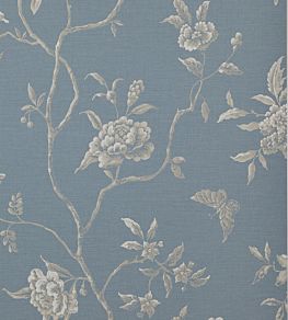 Swedish Tree Wallpaper by Colefax and Fowler Navy