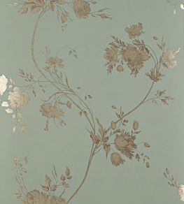 Darcy Wallpaper by Colefax and Fowler Aqua