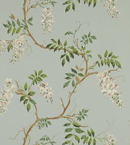Alderney Wallpaper by Colefax and Fowler Aqua