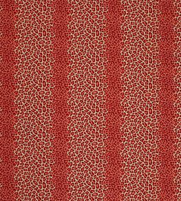 Panthera Fabric by Colefax and Fowler Red