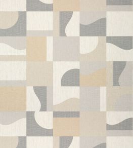 Coloured Blocks Wallpaper by Thibaut Beige