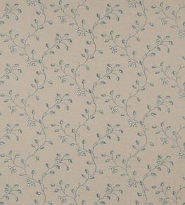 Colyton Linen Fabric by Colefax and Fowler Aqua