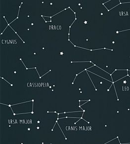 Constellations Wallpaper by Caselio Bleu Nuit