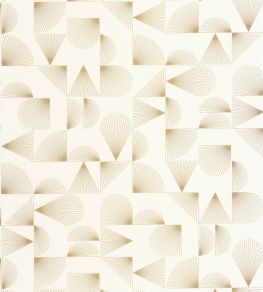Contour Wallpaper by Caselio Blanc Or