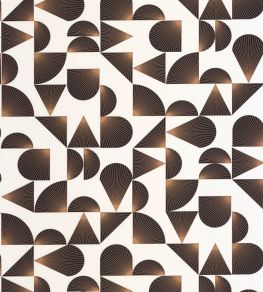 Contour Wallpaper by Caselio Noir Cuivre