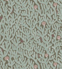 Coral Wallpaper by Josephine Munsey Osney Blue