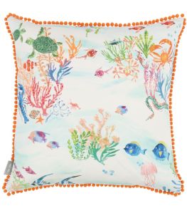 Coral Kingdom Cushion 50 x 50cm by Villa Nova Green