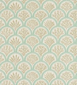 Coralli Wallpaper by Jane Churchill Aqua