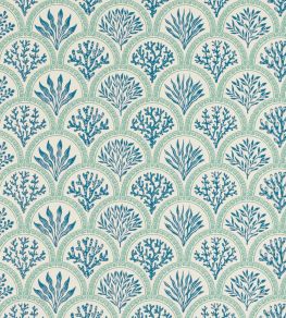 Coralli Wallpaper by Jane Churchill Blue