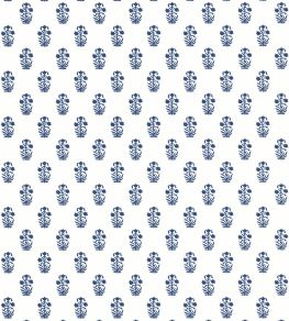Corwin Wallpaper by Thibaut Navy on White