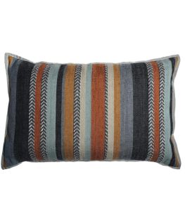 Costa Nova Cushion 40 x 60cm by Casamance Pierre Bleue Terre De Sienne