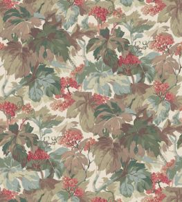 Country Walk Wallpaper by Mulberry Home Teal/Rose