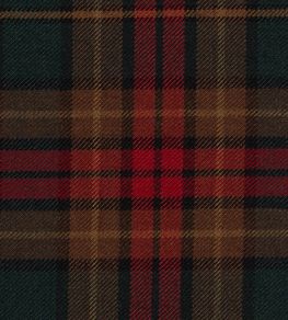 County Cavan Fabric by The Isle Mill Brown/Orange/Red