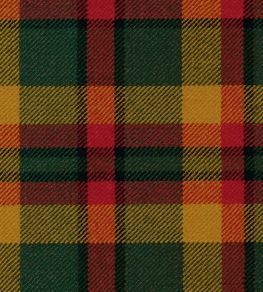 County Londonderry Fabric by The Isle Mill Green/Orange/Yellow