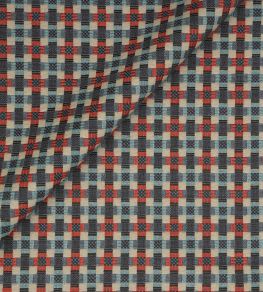 Coverlet Fabric by Jim Thompson No.9 Red and Blue