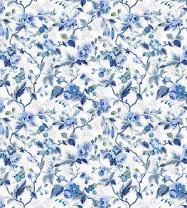 Craven Street Flower Fabric by Designers Guild Woad