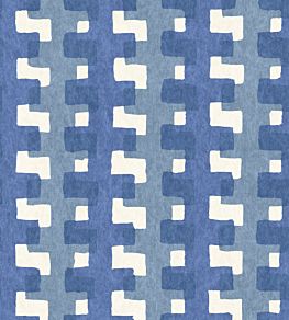 Cremaillere Wallpaper by Christopher Farr Cloth Cobalt