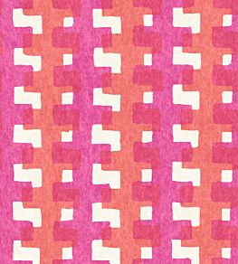 Cremaillere Wallpaper by Christopher Farr Cloth Fuchsia