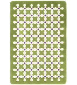 Criss Cross Rug by cc-tapis Green