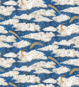 Cumulus Luna Wallpaper by Josephine Munsey Bright Blue