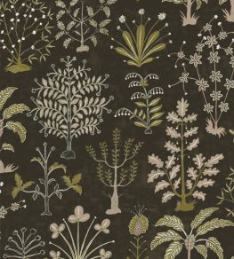 Cynthia Wallpaper by Josephine Munsey Black and Olive