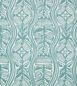 Dacha Fabric by Volga Linen Teal/Oyster