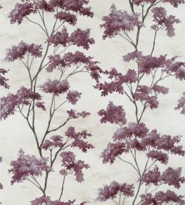 Dalton Wallpaper by Anna French Eggplant on Pearl