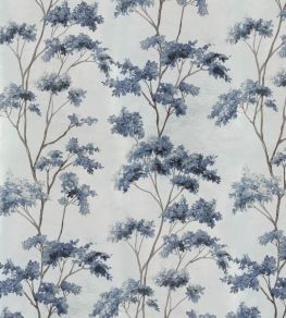 Dalton Fabric by Anna French Grey and Spa Blue