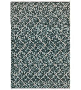 Damask Rug by GP & J Baker Teal