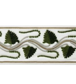 Daphne Velvet Border Trimming by Samuel & Sons Forest