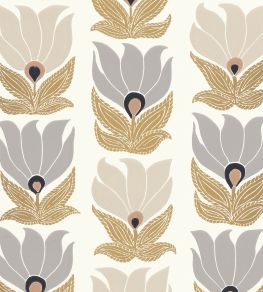 Dauphine Wallpaper by Casamance Blanc / Dore