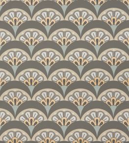 Deco Scallop Wallpaper by Liberty Pewter