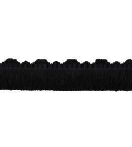 Delicat Silk Cut Fringe Trimming by Samuel & Sons Onyx
