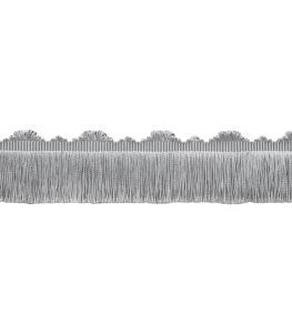 Delicat Silk Cut Fringe Trimming by Samuel & Sons Platinum