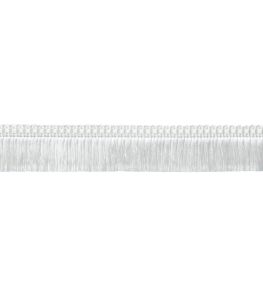 Delicat Silk Moss Fringe Trimming by Samuel & Sons White