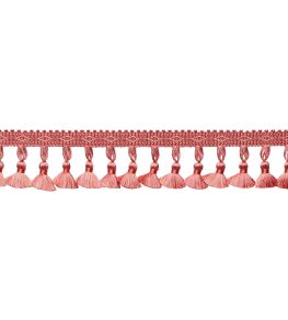 Delicat Silk Tassel Fringe Trimming by Samuel & Sons Coral