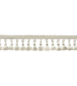 Delicat Silk Tassel Fringe Trimming by Samuel & Sons Cream