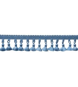 Delicat Silk Tassel Fringe Trimming by Samuel & Sons French Blue