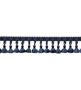 Delicat Silk Tassel Fringe Trimming by Samuel & Sons Navy