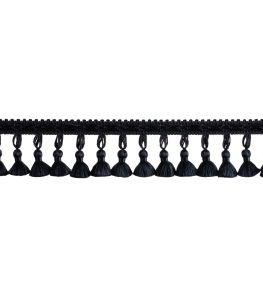 Delicat Silk Tassel Fringe Trimming by Samuel & Sons Onyx