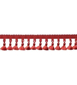 Delicat Silk Tassel Fringe Trimming by Samuel & Sons Poppy