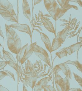 Delicate Wallpaper by Caselio Smoke Blue Dore