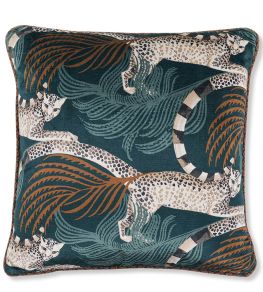 Delilah Velvet Cushion 50 x 50cm by Romo Tuscan Teal
