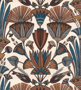 Denderah Wallpaper by Casamance Creme/Terracotta