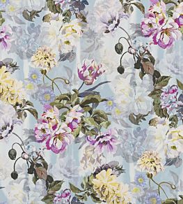 Delft Flower Fabric by Designers Guild Sky